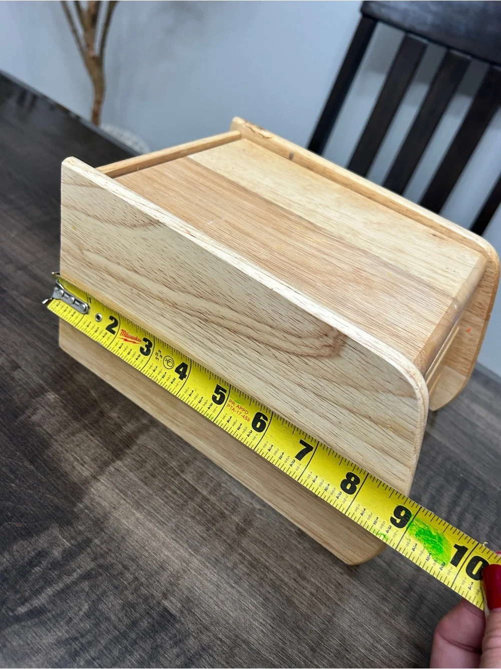 Wooden recipe/index card Organizer - Natural Wood